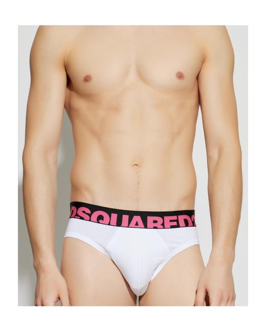 DSquared² White Logo Underwear for men