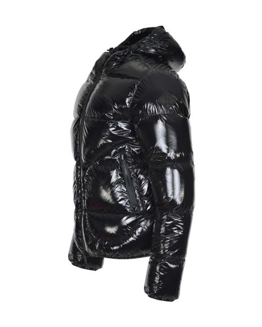 Herno Black Long-Sleeved Hooded Down Jacket for men