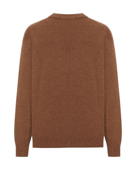 Roberto Collina Brown Wool Buttoned Cardigan for men