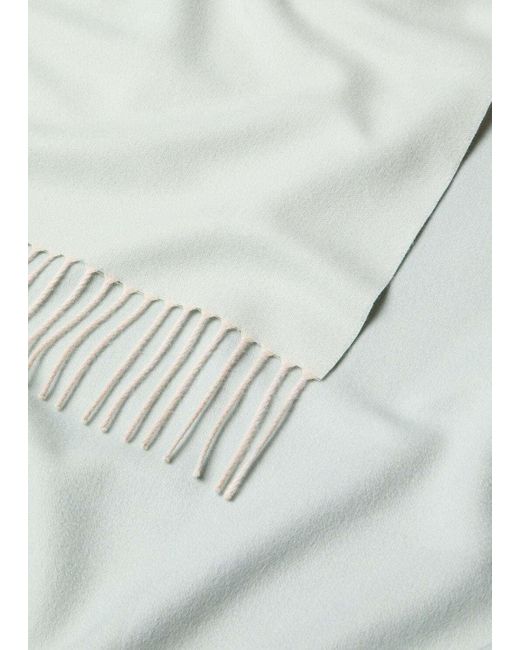 Loro Piana White Two Tone Scarf