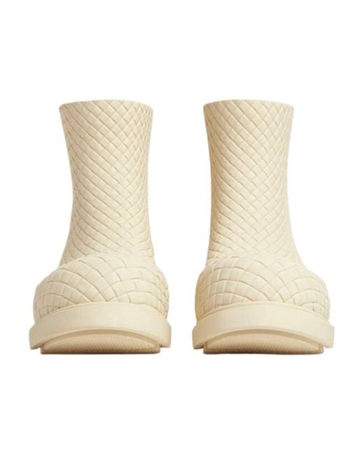 Bottega Veneta Natural Fireman Ankle Boots