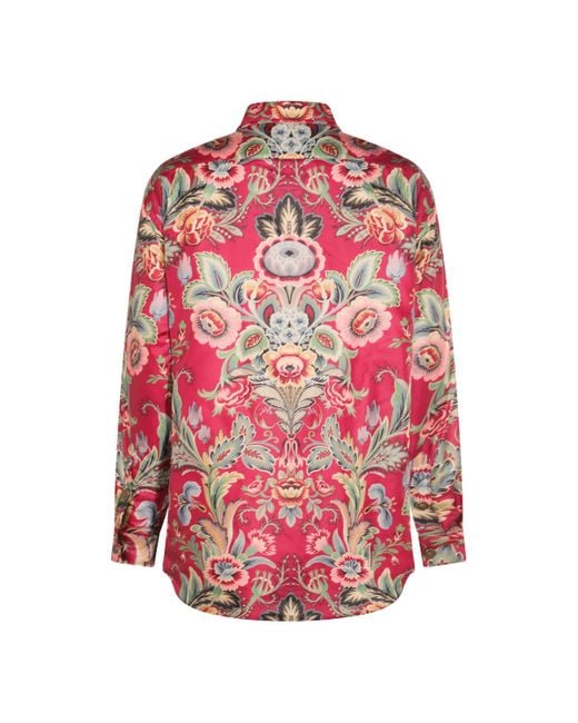 Etro Pink Coats Aubergine