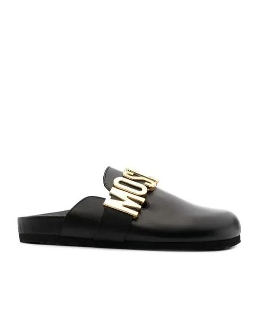 Moschino Black Logo Muller Shoes
