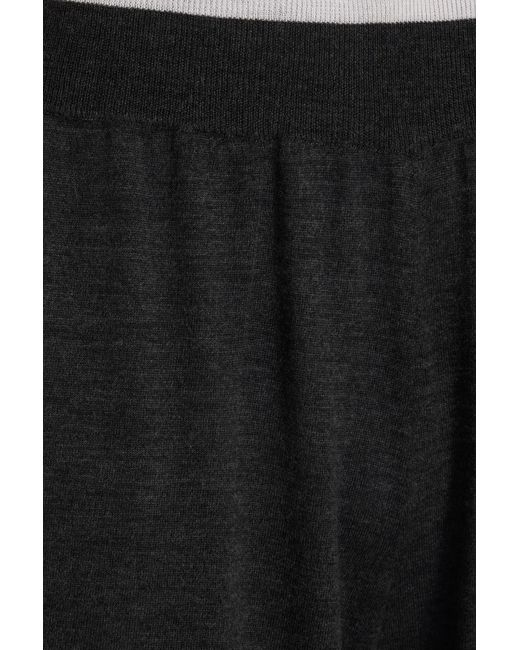 Brunello Cucinelli Black Elastic Waist Casual Pants