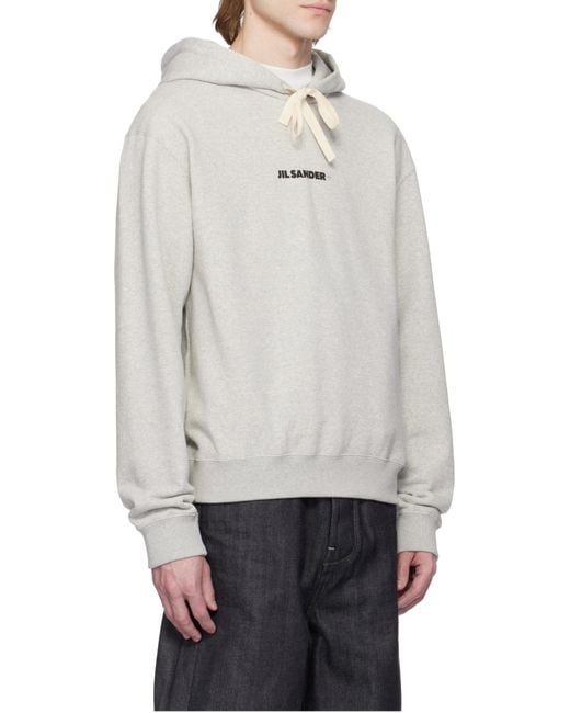 Jil Sander White Hoodies for men