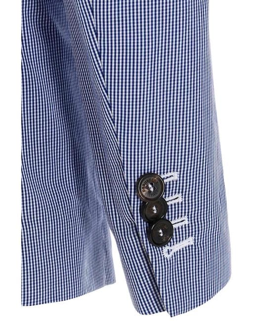 DSquared² Blue Micro Check Dean Blazer