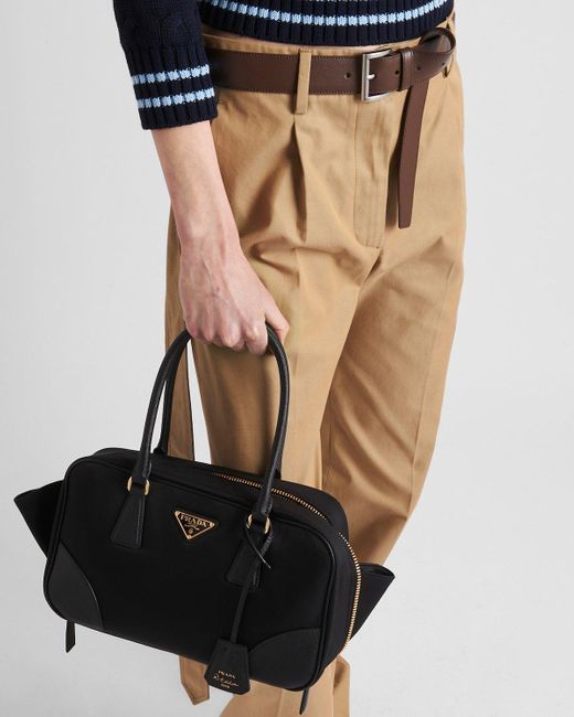 Prada Black Medium Re-Edition 1978 Logo Tote Bag