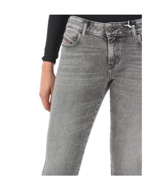 DIESEL Gray Mid-Rise Skinny Jeans