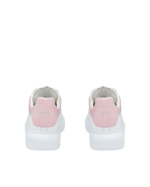 McQueen White Oversized Lace-Up Sneakes