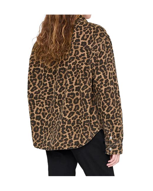 Anine Bing Brown Paxton Printed Shirt