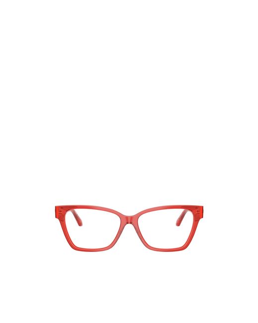 Versace Red Eyewear Cat-Eye Frame Glasses