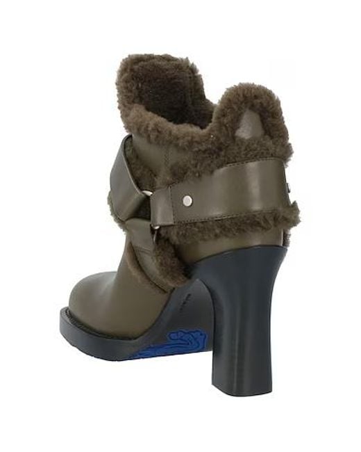 Burberry Green Ankle Boots