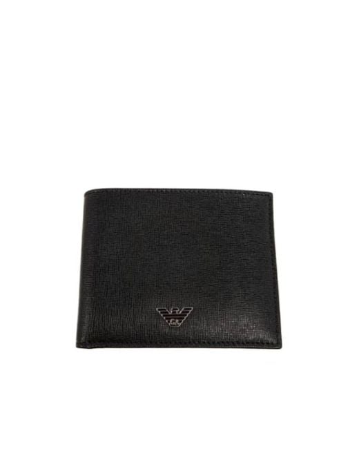 Emporio Armani Black Folding Wallet for men