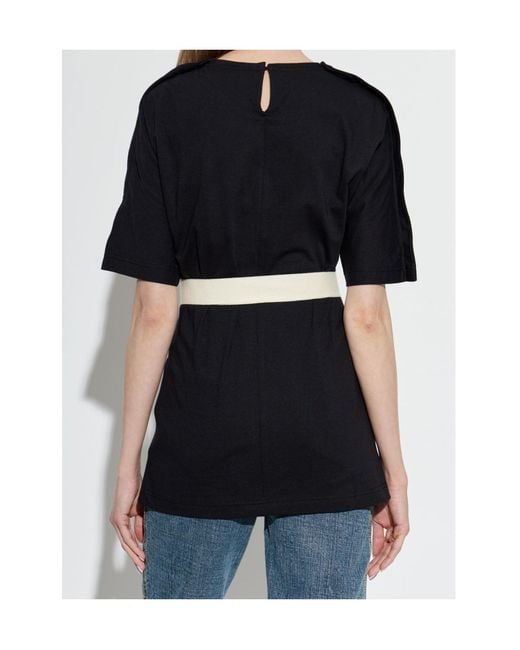 Lanvin Black Belted T-Shirt