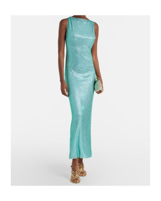 Roland Mouret Green Dress With Long Back Slit Details