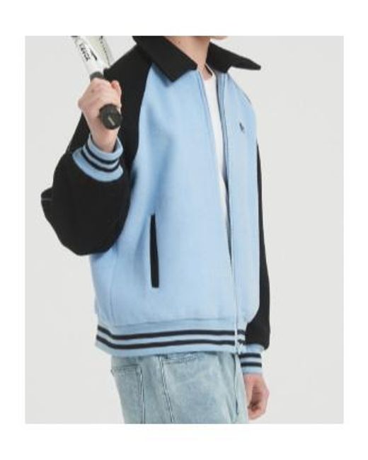 Marissa Chiara Blue Long-Sleeved Lapel Jacket for men
