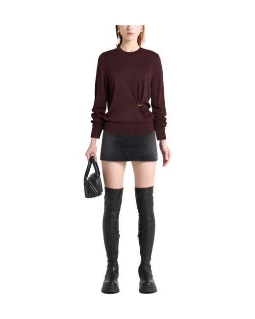 Isabel Marant Purple Crew-Neck Knit Top