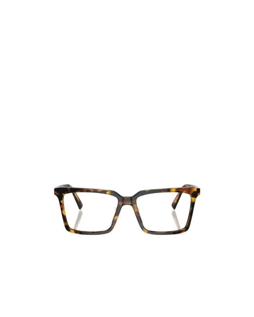 Miu Miu White Eyewear Square-Frame Glasses