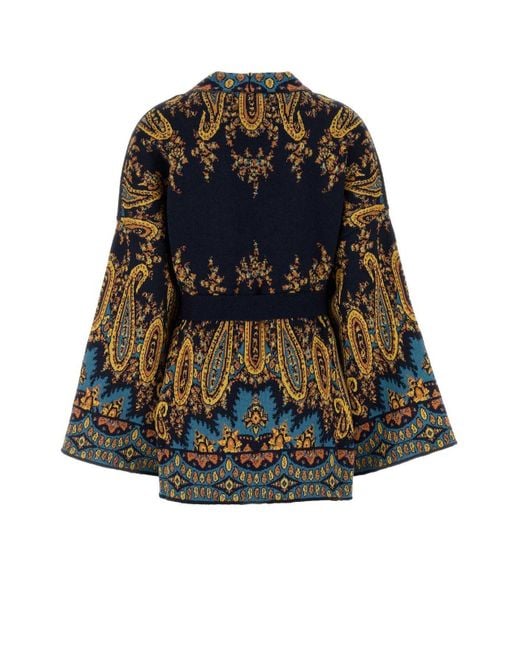 Etro Multicolor Paisley Print Cape