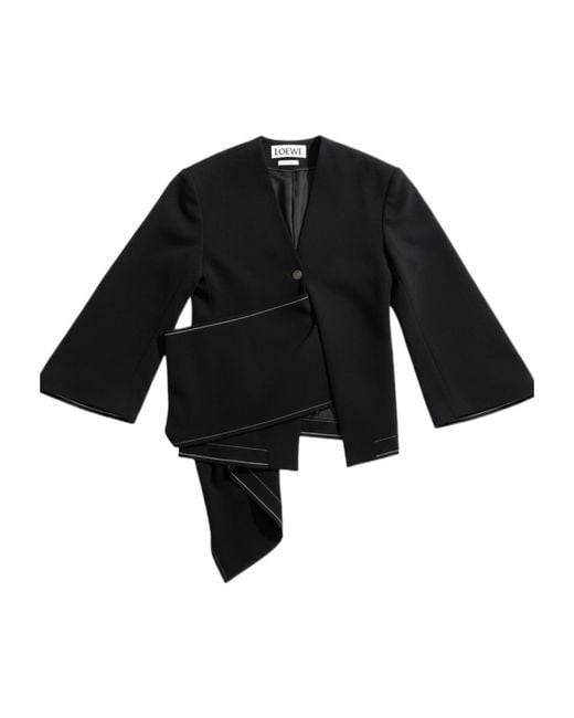 Loewe Black Long-Sleeved Casual Jacket