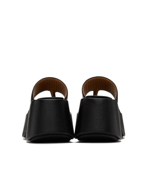 Marsèll Black Marsèll Slip-On Platform Thong Sandals