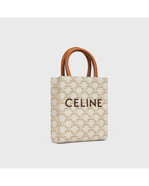 Céline Natural Mini Vertical Cabas