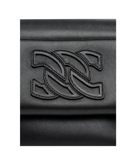 Casadei Black Logo Embossed Shoulder Bag