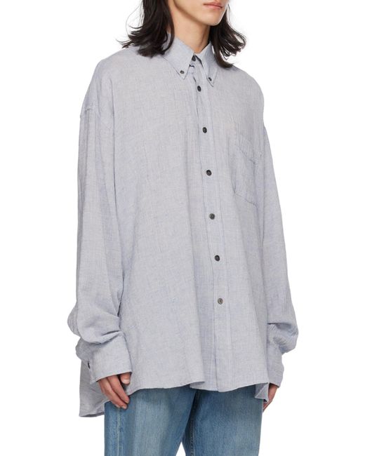 Our Legacy White Classic Collar Button-Up Shirt for men