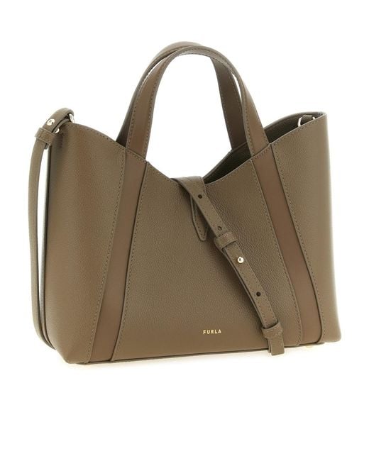 Furla Brown Goccia S' Shopping Bag
