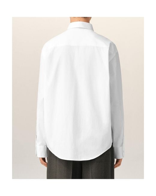 AMI White Boxy Cotton Shirt With Ami De Coeur for men