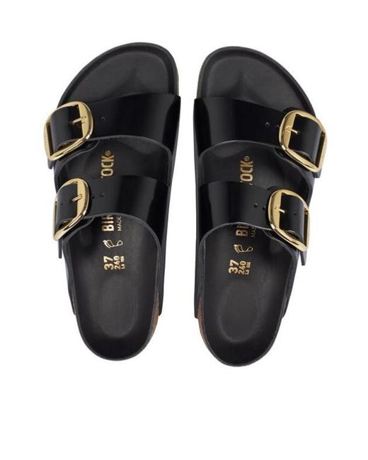 Birkenstock Black Adjustable Double Buckle Slippers