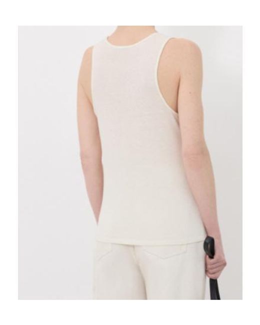 Loulou de Saison White Scoop Neck Tank Top