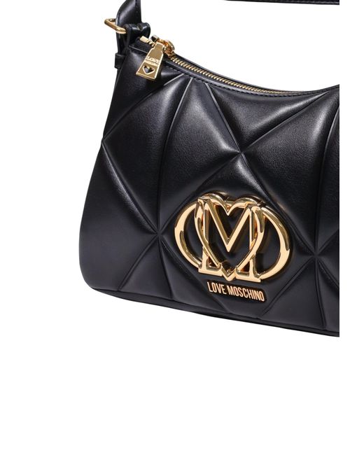 Moschino Black Quilted Shoulder Bag