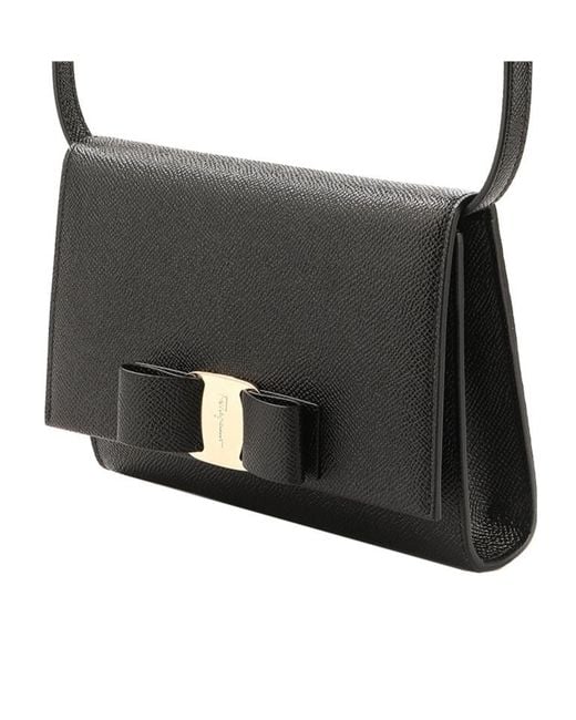 Ferragamo Black Flap Shoulder Bag