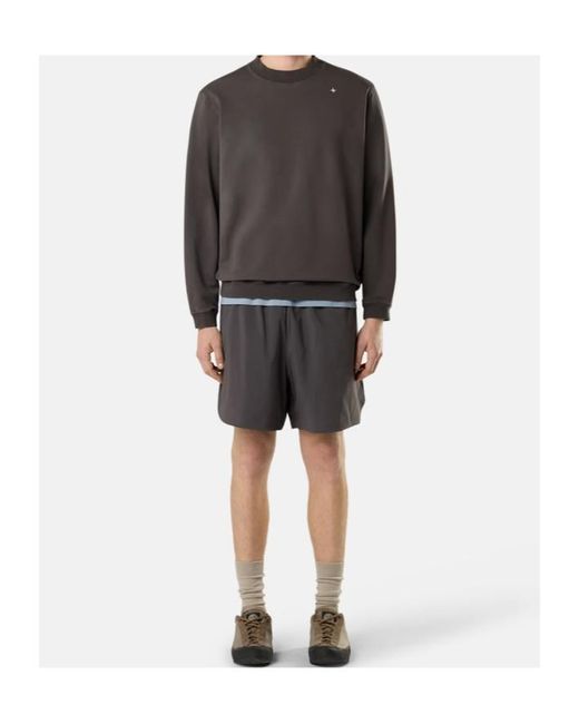 Stone Island Gray Sta-Logo Crewneck Sweatshirt for men