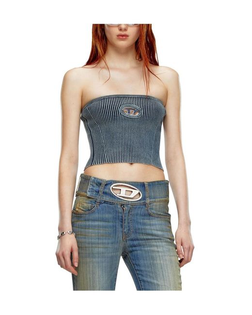 DIESEL Blue M-Clarksvillex-C Tube Top