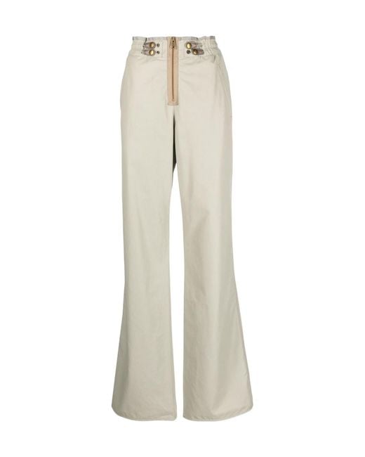 DIESEL Gray High-Waist Flared Pants