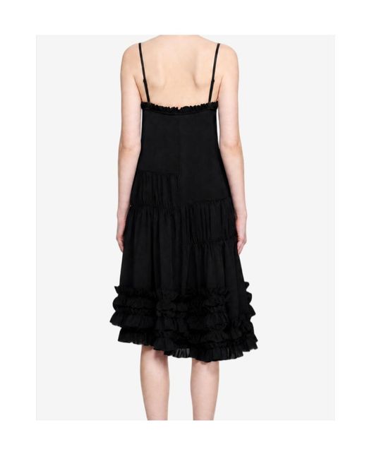 Dries Van Noten Black Lightweight Sleevelesss Stretch Dress