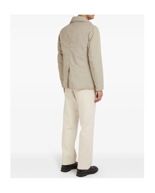 Aspesi Natural Double-Breasted Long-Sleeved Casual Jacket for men