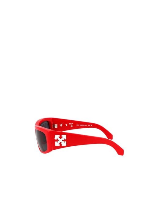 Off-White c/o Virgil Abloh Red Joseph Rectangular Frame Sunglasses for men