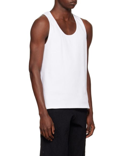 Bottega Veneta White Scoop-Neck Tank Top for men