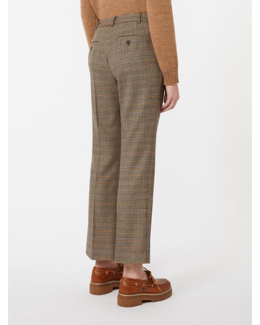 Weekend by Maxmara Gray Checked Tailored Trousers
