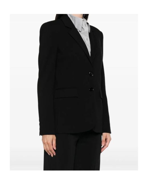 Pinko Black Notched-Lapel Single Breasted Blazer
