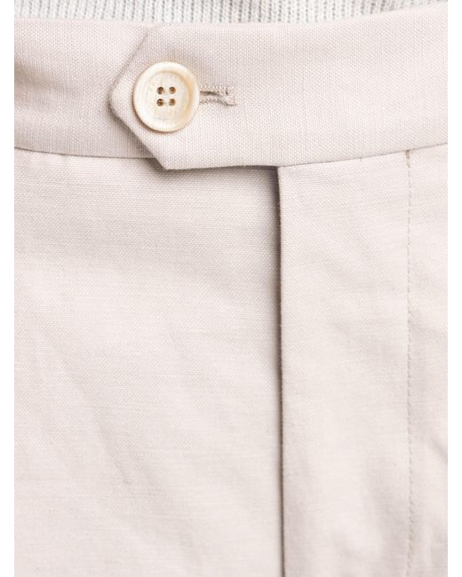 Brunello Cucinelli Multicolor Pleated Turn-Up Trousers for men