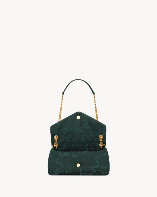 Saint Laurent Green Calypso Jacquard Small Shoulder Bag