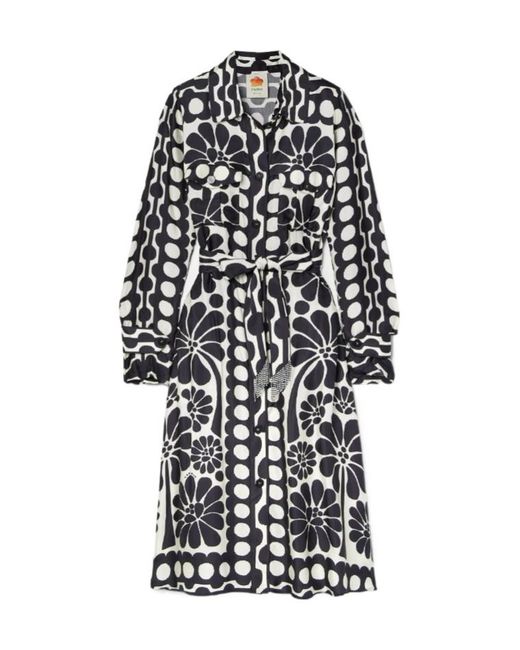 Farm Rio White Long Sleeve Dress