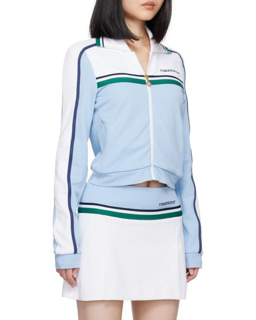 Casablanca Blue Contrast Lapel Casual Jacket