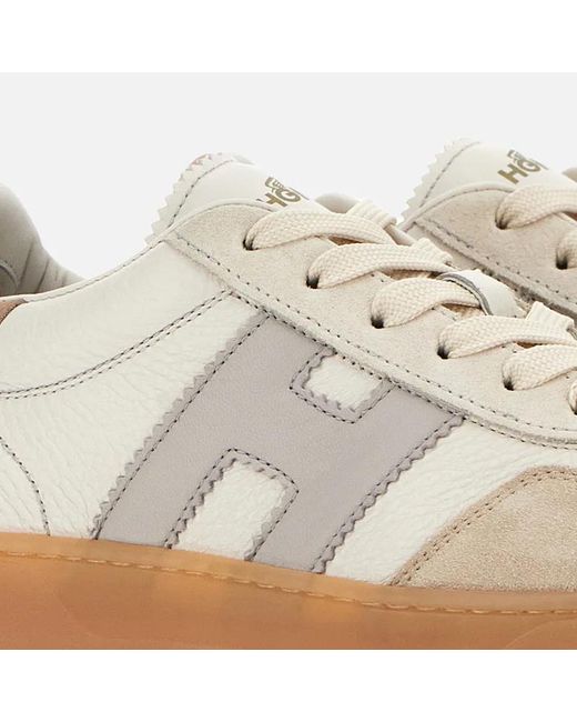 Hogan White Cool Round Toe Sneakers