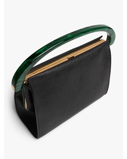 Dries Van Noten Black Medium Leather Tote Bag
