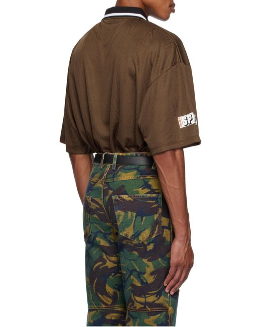 Martine Rose Brown Short-Sleeved Polo Shirt for men